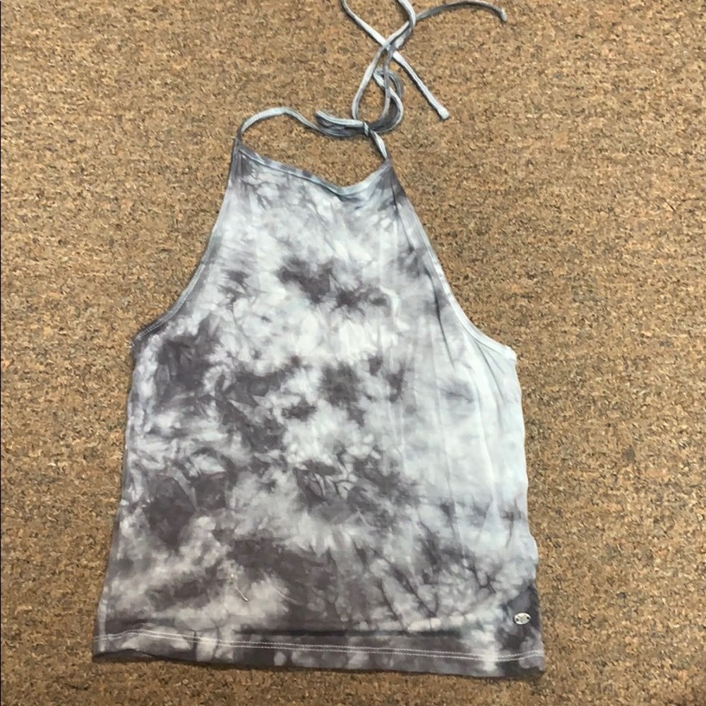 gray tie dye top